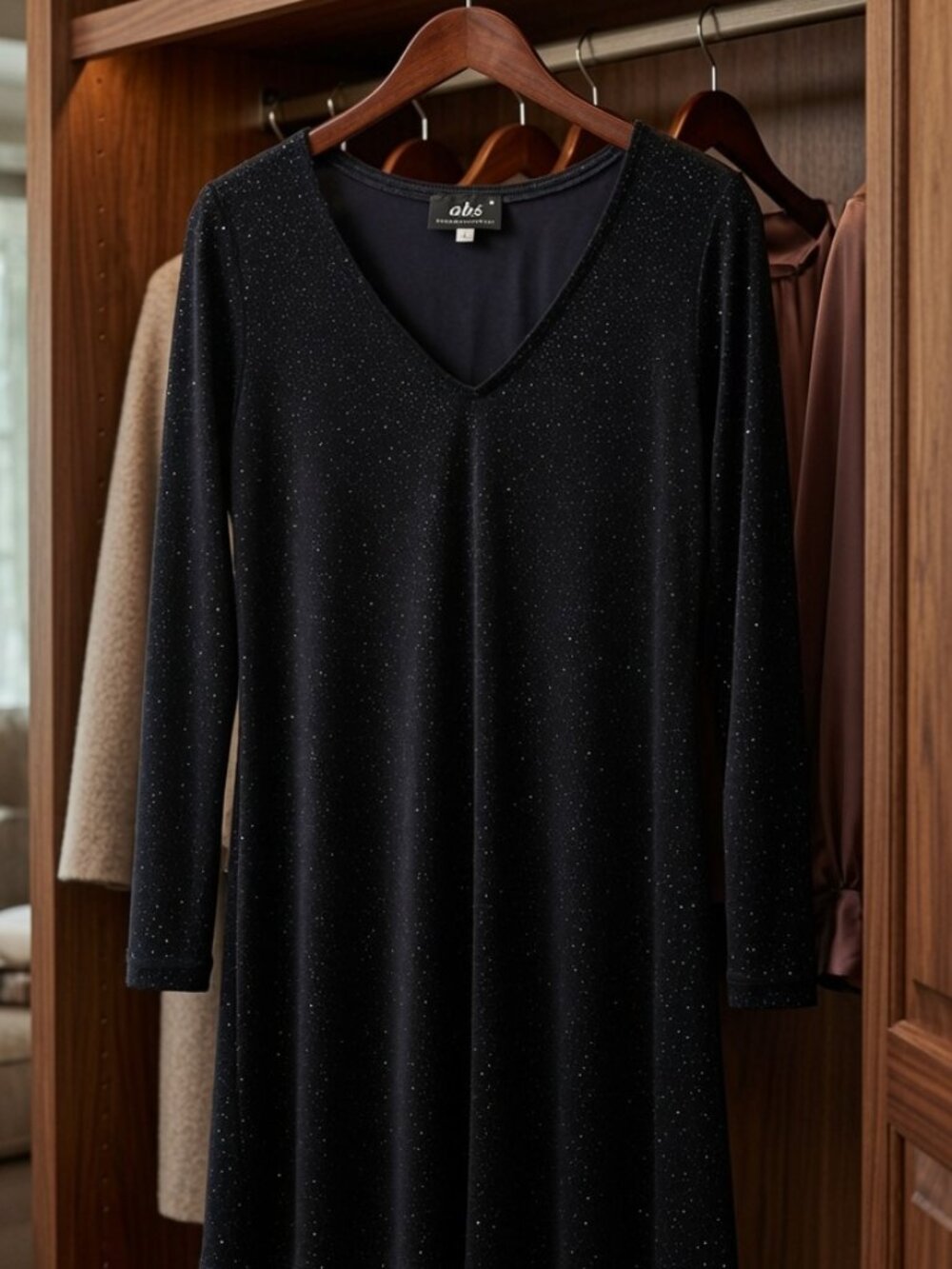 A.B.S. Evening dress with sparkles and stretchy